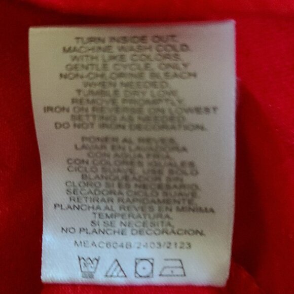 DISNEY STITCH GIRLS RED SHORT SLEEVE PULLOVER TEE SHIRT "AMERICAN CUTIE'' - Picture 5 of 5